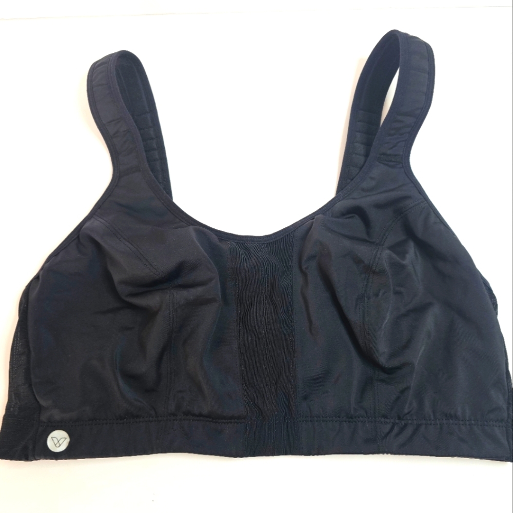 Livi Active by Lane Bryant Black Sports Bra Size 40DD Active Workout Gym Fitness